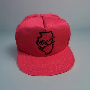 Vintage UA Local Union Plumbers & Pipefitters Strap Back Hat USA Illinois Red - Picture 1 of 6