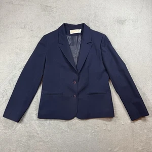 Vintage Pendleton Blazer Womens 10 Blue Virgin Wool Classic Office Button USA - Picture 1 of 13