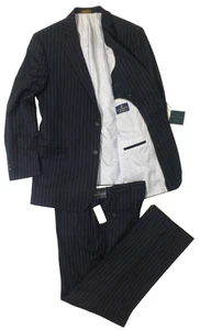 Brooks Brothers Suit 41R W35 Explorer New Blue Fitzgerald NWT Stripes - Picture 1 of 15