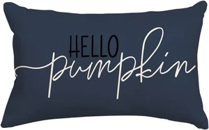 RABUSOFA Fall Pillow Covers 12x20 Inch Dark 12 x 20 (Pack of 1), Navy Blue  - Picture 1 of 8