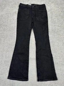 Pilcro Jeans Womens 28x30 Black The Icon Mid Rise Flare Stretch - Picture 1 of 11