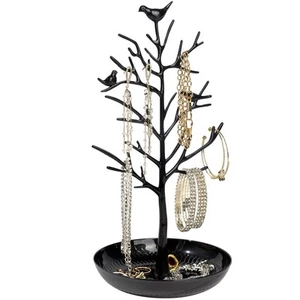 Jewelry Display Necklace Earring Organizer Holder Metal Birds Tree Stand with... - Picture 1 of 6