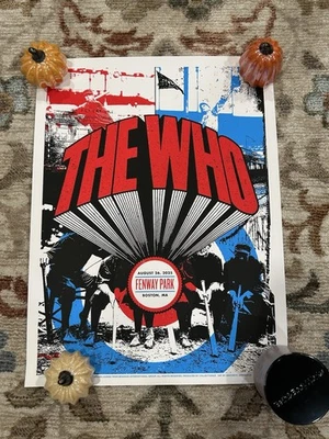 Póster de The Who Fenway Park 8 26 2025 #'D 12/310 súper raro Daltrey Townshend Foto 1 de 4