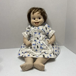 Vintage 1990 Syndee’s Crafts Baby Doll Tammy Boy 16” Freckle Blonde Hair Jointed - Picture 1 of 13