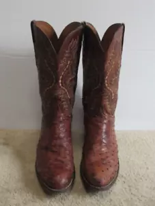 Botas de Vaquero del Oeste Lucchese 2000 T3138R Para Hombre Marrón Pluma Completa Avestruz Talla 10 D - Imagen 1 de 10
