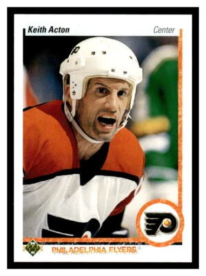 1990 Upper Deck  #445 Keith Acton - Philadelphia Flyers - Image 1 of 2