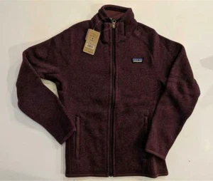 Patagonia Girls Better Sweater Full Zip Jacket Kids S/M Dark Currant New - Picture 1 of 2