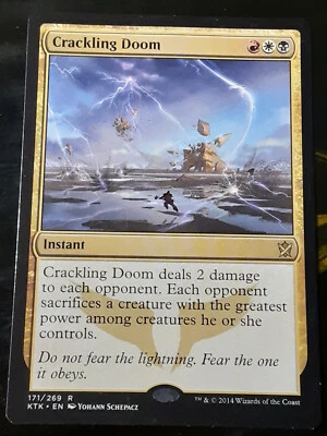 Crackling Doom , Khans of Tarkir , Light play , MTG, FREE SHIPPING - Image 1 of 2