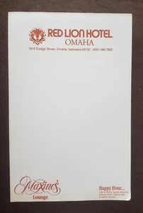 Vintage Red Lion Hotel Schreibblock Dodge Street Omaha NE - Bild 1 von 1