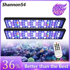 PopBloom Reef LED Aquarium Light Full Spectrum for Coral Reef Aquarium 48 inch - Picture 1 of 11