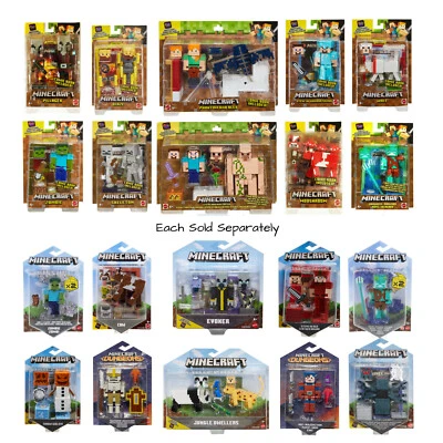 Minecraft Comic Maker Figure *CHOOSE* Creeper Zombie Enderman Cat Pig Alex &more - Image 1 of 4
