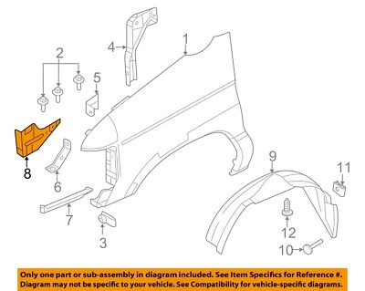 FORD OEM 08-23 E-150 Fender Components-Front Bracket Lower Reinf F7UZ16B073AD - Image 1 of 2