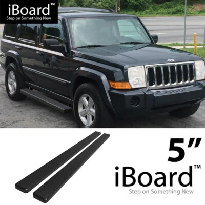 APS Running Board Side Step Nerf Bar 5in Black Fit Jeep Commander 06-11 - Image 1 of 4