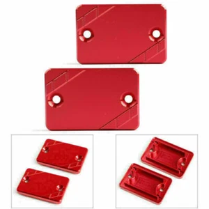 2x Red FRONT Brake Fluid Reservoir Cap Fits HONDA PCX125/150 2018 125 300! - Picture 1 of 4