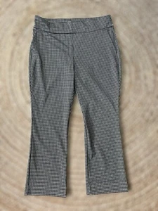 NEW! EXPRESS Women’s XL Houndstooth PANT POCKETS Elastic Waist Boot High Rise - Picture 1 of 10