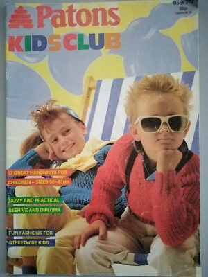 KIDS CLUB KNITTING PATTERNS - Sizes 56-81cm, 17 Designs - PATONS BOOK 272 - Image 1 of 4