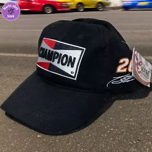 New w/Tag! #20 Tony Stewart Champion Black Hat Adj Strap Chase Authentics NASCAR - Picture 1 of 6
