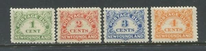 Newfoundland 1939-49 Postage Dues 1 to 4 cents mint o.g. hinged - Picture 1 of 1