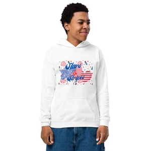 Youth Hoodie, Teen Hoodie, Sweatshirt USA, Parade day, Summertime, 4th Of July - Picture 1 of 23