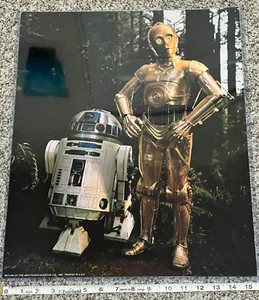 R2-D2 | C3PO | STAR WARS | RETURN OF THE JEDI | 1983 JUMBO LOBBY CARD | 16x20 - Imagen 1 de 4