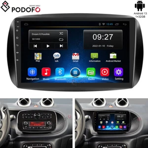 Autoradio GPS Navi Für Smart Forfour Fortwo 453 2014-2019 Android 13 WiFi FM RDS - Bild 1 von 20