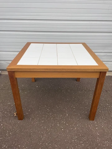 Vintage Mid Century Modern Tile Top Kitchen Table Made in Denmark Cover