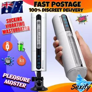 Sucking Vibrating Male Masturbator Oral Masturbation Cup Mens Hands Free Sex Toy - Picture 1 of 16