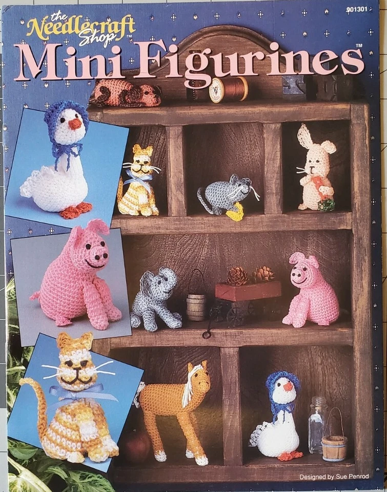Mini Figurines Crocheted Animal Patterns Booklet The Needlecraft Shop - Image 1 of 2