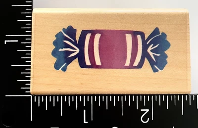 Estampilla de goma montada en madera Stampendous Wrapped Toffee Candy L047 Foto 1 de 3