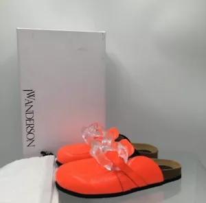 Mocasín Jw Anderson Hombre Cadena Mules Cuero Naranja/Transparente Talla US 11 - Imagen 1 de 19