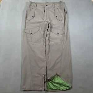 Vintage Old Navy Cargo Pants Men Large 36x31 Gray Mesh Lined Ankle Zip Y2K Baggy - Picture 1 of 11