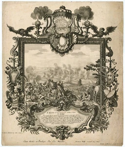 Mappa "L'Assedio ed Occupazione della città d'Aire" (Aire-sur-la-Lys) Decker, 1720 - Foto 1 di 6