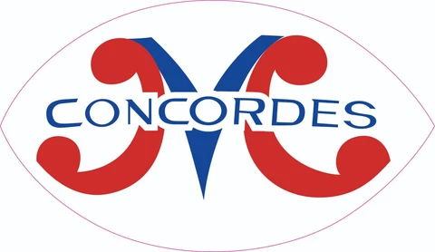 Concordes Full Size Football Helmet Decals Cover