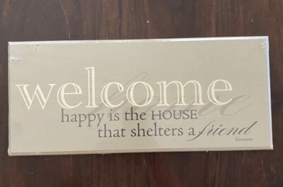 Nuevo en paquete letrero de bienvenida madera Foto 1 de 2