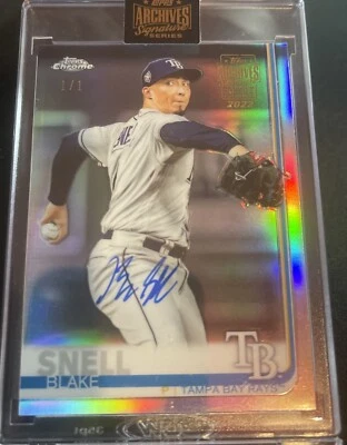 2022 Topps Chrome Arch Blake Snell On Card AUTO REF 1/1  🔥Cy Young One Of One - Image 1 of 3