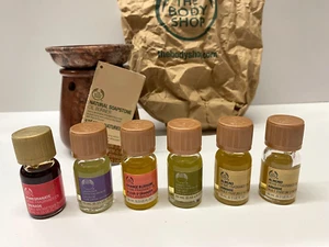 Vintage The Body Shop Home Fragrance Oil Set Soapstone Burner Warmer Lot w/ Bag - Picture 1 of 24