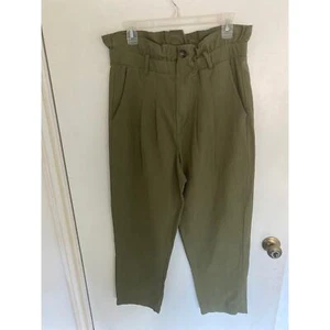 7 for all mankind green paperbag cotton pants size M utility army casual - Picture 1 of 4