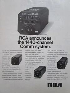 8/1972 PUB RCA 1440-CHANNEL COMM SYSTEM AVC-111A AVN221A AVN-220A ORIGINAL AD - Imagen 1 de 1