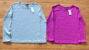 NWT Gap Kids “Favorite T” Long Sleeve Tees 2 PACK Size Sm 6-7 - Picture 1 of 9