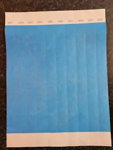 100 PULSERAS TYVEK AZUL NEÓN 3/4", PULSERAS PARA EVENTOS, PULSERAS DE PAPEL - Imagen 1 de 1