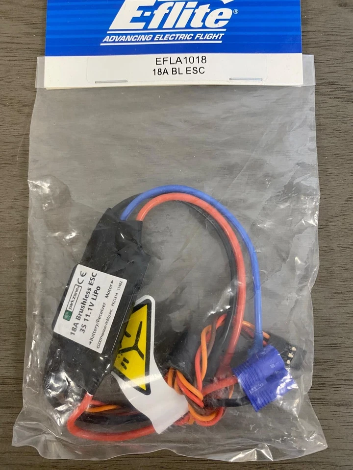 E-flite EFLA1018 18A Brushless ESC - Image 1 of 1