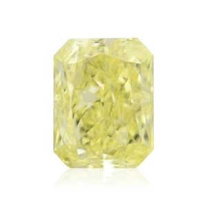 1.01 Carat Fancy Yellow Diamond Loose Certified Natural Color Radiant Cut SI1 - Picture 1 of 3