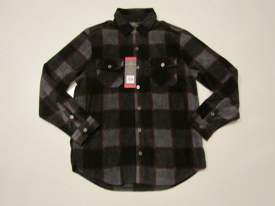 Freedom Foundry BLK/Gray Plaid Fleece Collar Men's Jacket/Shirt Size M