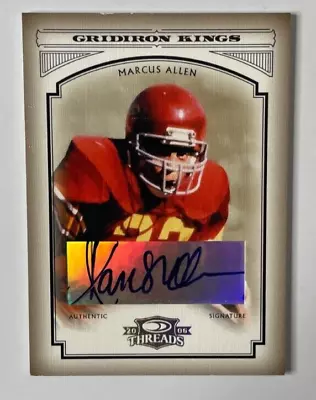 Marcus Allen 2006 Donruss Threads College Gridiron Kings AUTO USC Trojans READ - Image 1 of 3