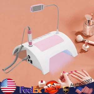Lámpara de uñas de sincronización 5 en 1 colector de polvo para uñas gel seco taladro para uñas reposamanos - Imagen 1 de 24