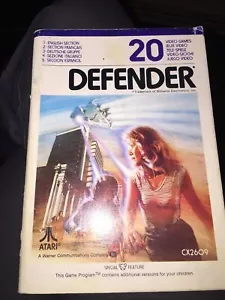 Defender Atari Video Game Program Instructions Insert Vintage 1982 - Picture 1 of 1