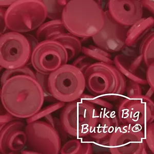 KAM Snaps G104 Cranberry Size 20/T5 Plastic Snaps No Sew Button/Sewing/Fasteners - Picture 1 of 12