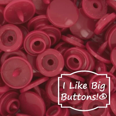 KAM Plastic Snaps: G104 Cranberry Red-Size 20/T5-No Sew Snap Buttons DIY Sewing - Image 1 of 4