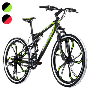 Mountainbike Fully 27,5 Zoll 21-Gang Srawler schwarz-grün 21 Gänge M599M - Bild 1 von 13
