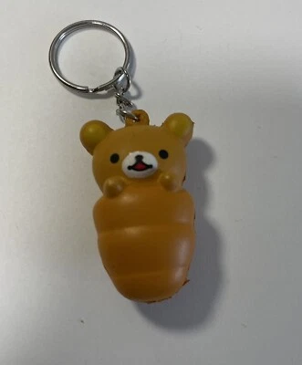 Portachiavi Giappone San-X Rilakkuma panetteria orso marrone spremere profumato squishy - Immagine 1 di 3
